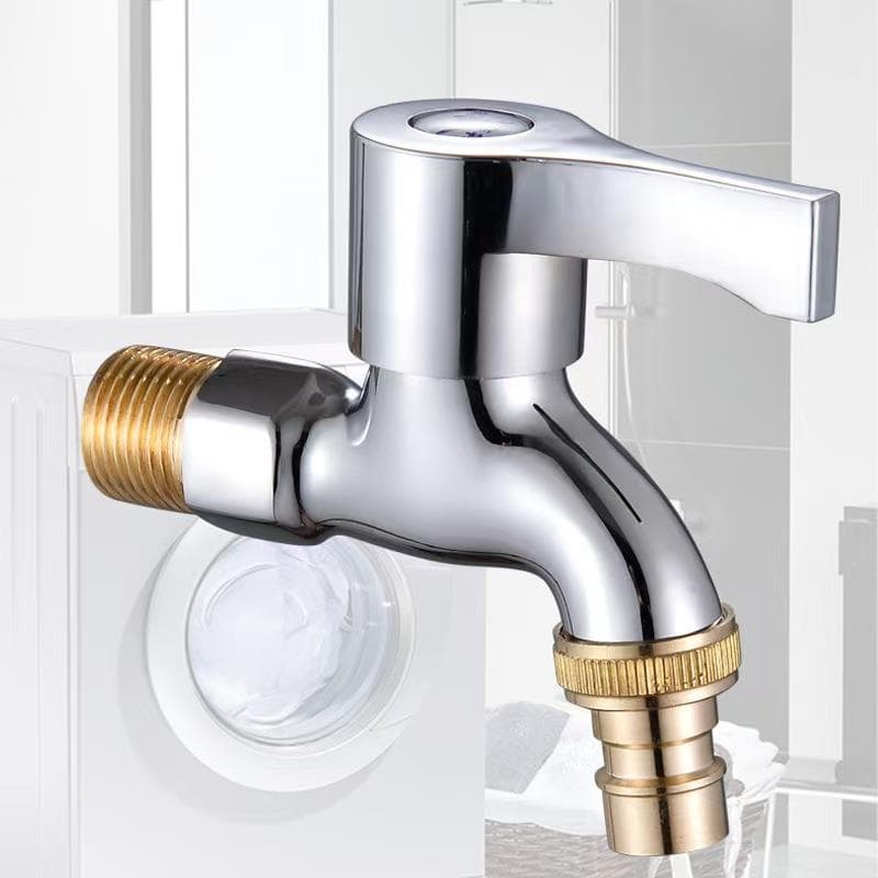 Torneira espessada para máquina de lavar, esfregão de aço inoxidável, piscina estendida, multifuncional, abertura rápida