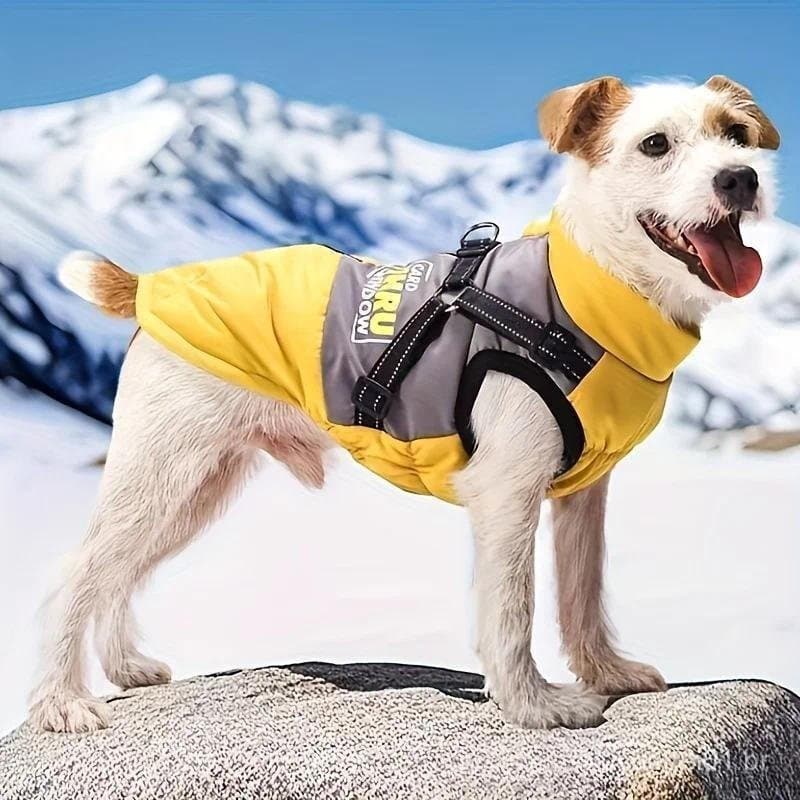 Roupas Quentes Para Cães De Outono E Inverno Podem Ser Puxadas , Cor Bloqueada , Respirável , Forte Reflexivo À Noite De