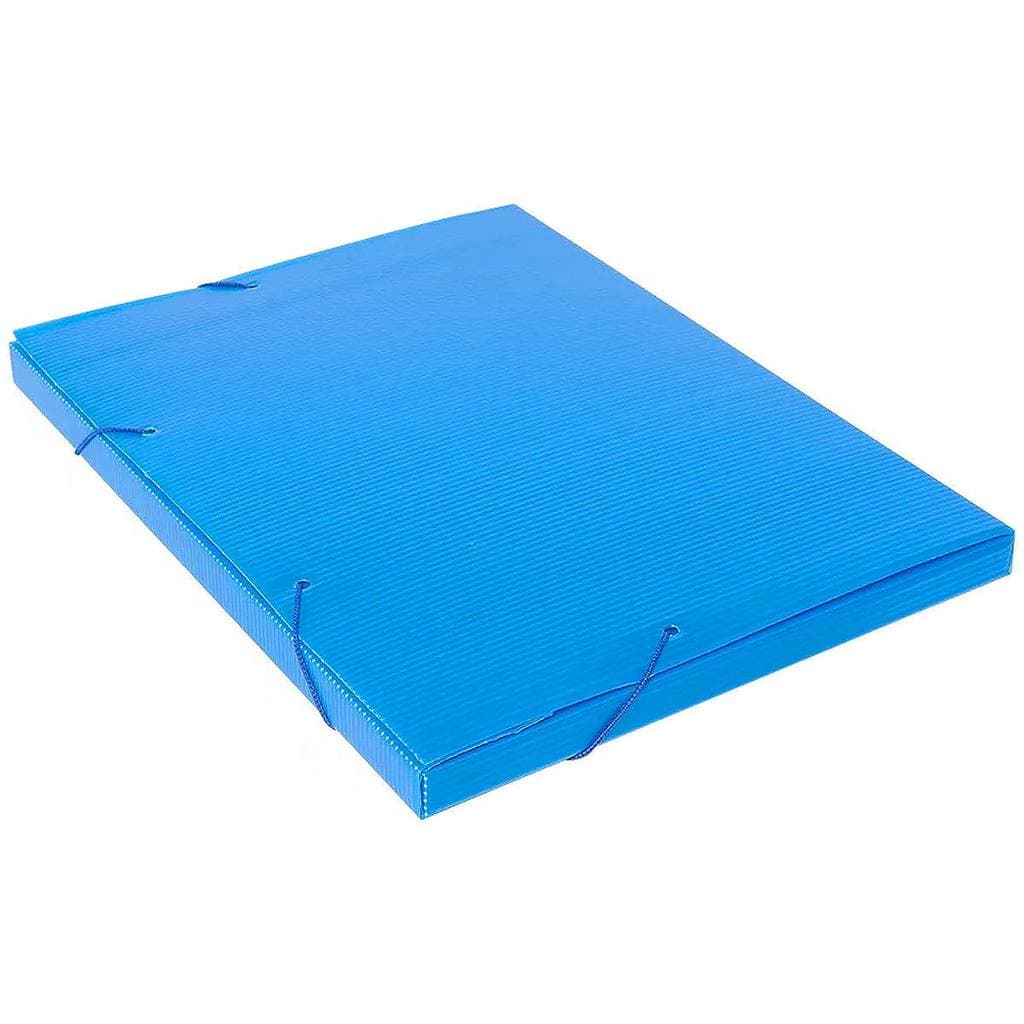 Pasta Novaonda Ofício Aba com Elástico 20mm Azul 33,5x24,5x0,20cm Polibras