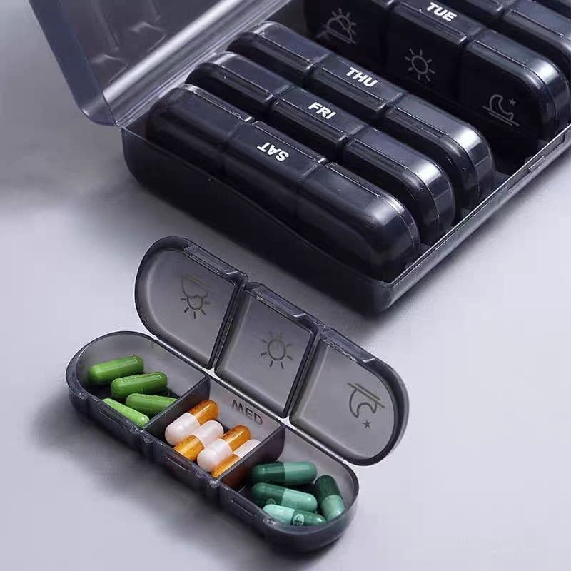 5/8/21/28 Compartimentos Medicina Portátil Caixa Caso Armazenamento Para Viagens E Negócios