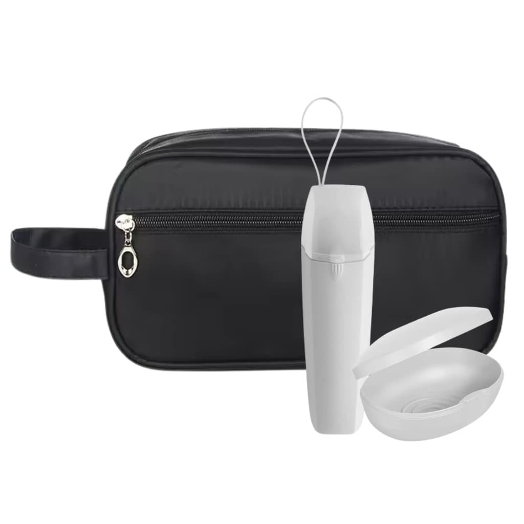 Kit Necessaire Premium Porta Escova de Dente e Saboneteira