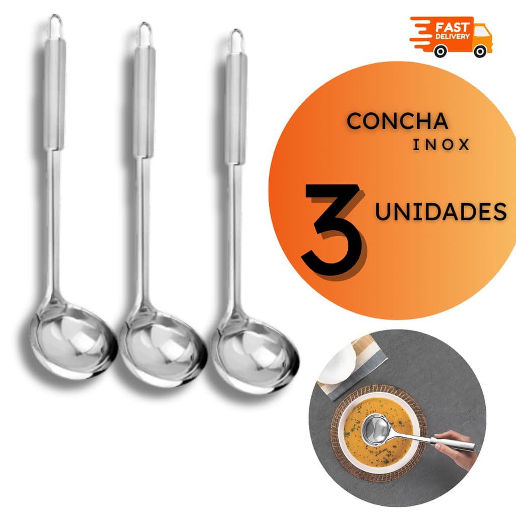 Concha Inox Inoxidável Conchas Cozinha Restaurante Buffet