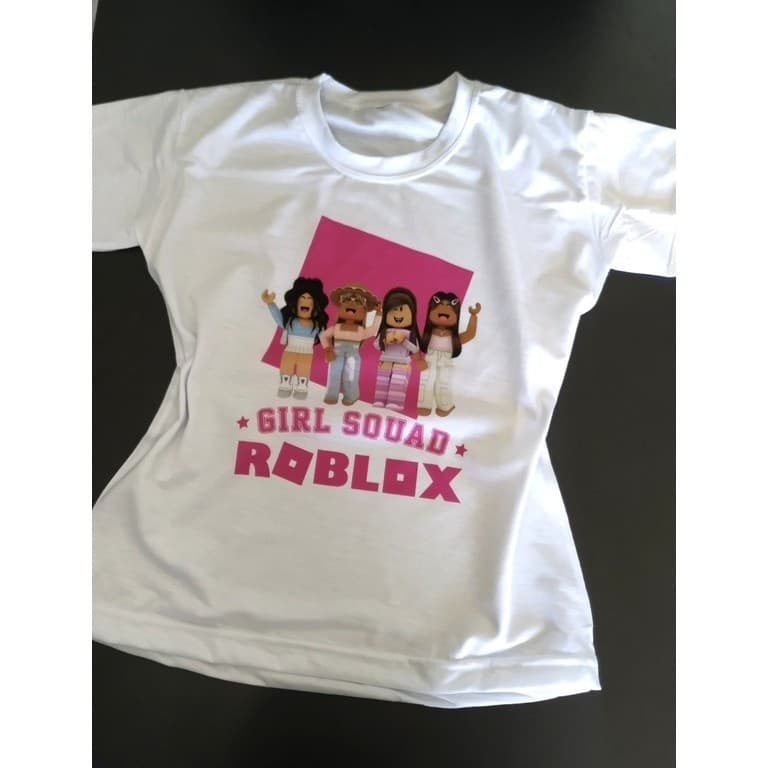 Camiseta  Camisa Menina Infantil Roblox Girls Video Game 100% algodão Premium KIDS