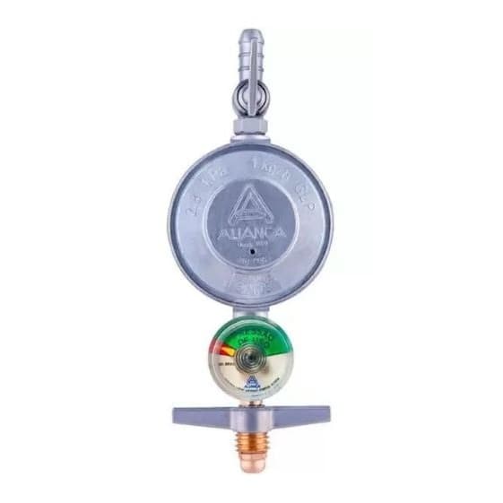 Regulador (Registro) para Gás com Manômetro 2,8 kPa 1 kg/h (504/01) Aliança
