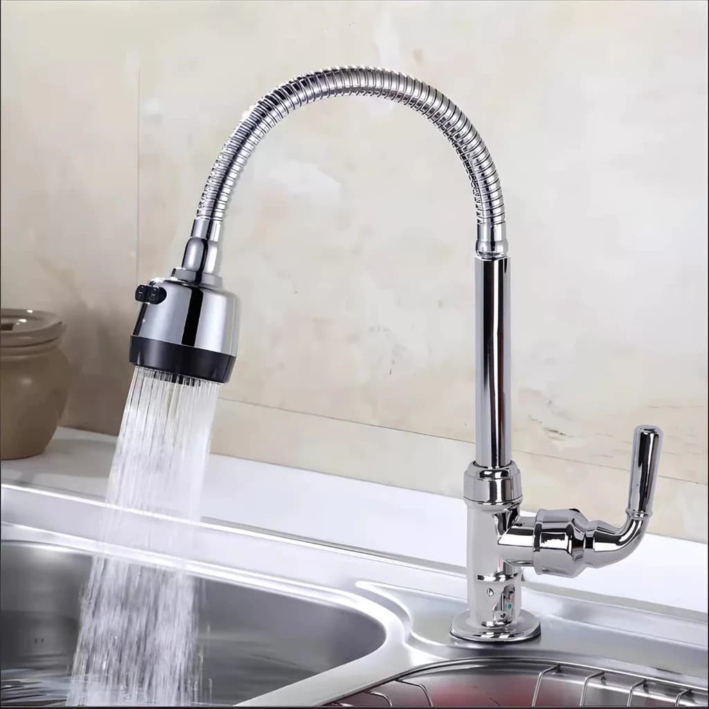 Torneira Gourmet Flexível de Mesa com Ducha 1/2'' - Inox