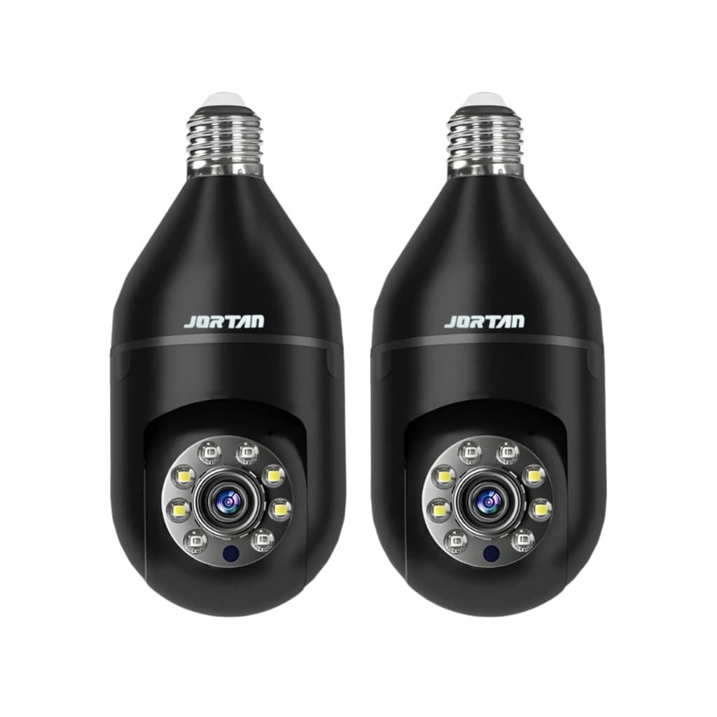 Kit 2 Mini IP Câmera de Segurança Wi-fi Preto com Áudio Bidirecional Visão Noturna e Sensor de Movimento - YOOSEE