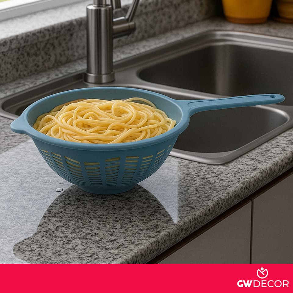 Escorredor Com Cabo Para Massas Arroz e Graos Multiuso