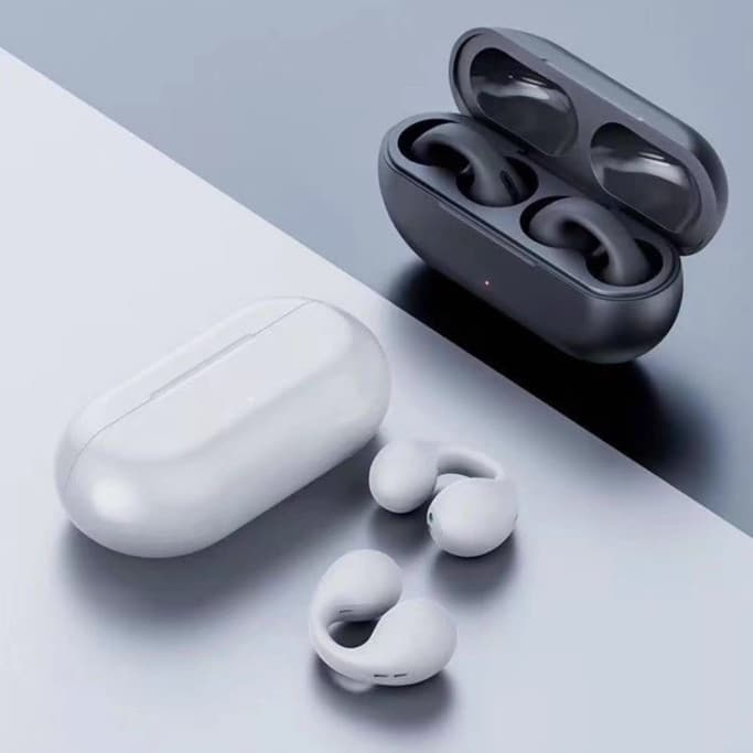 Fone Condução Óssea Esportivo Bluetooth 5.2 Design Aberto Ultraleve Som Claro com Redução Ruído Uso Seguro em Treinos