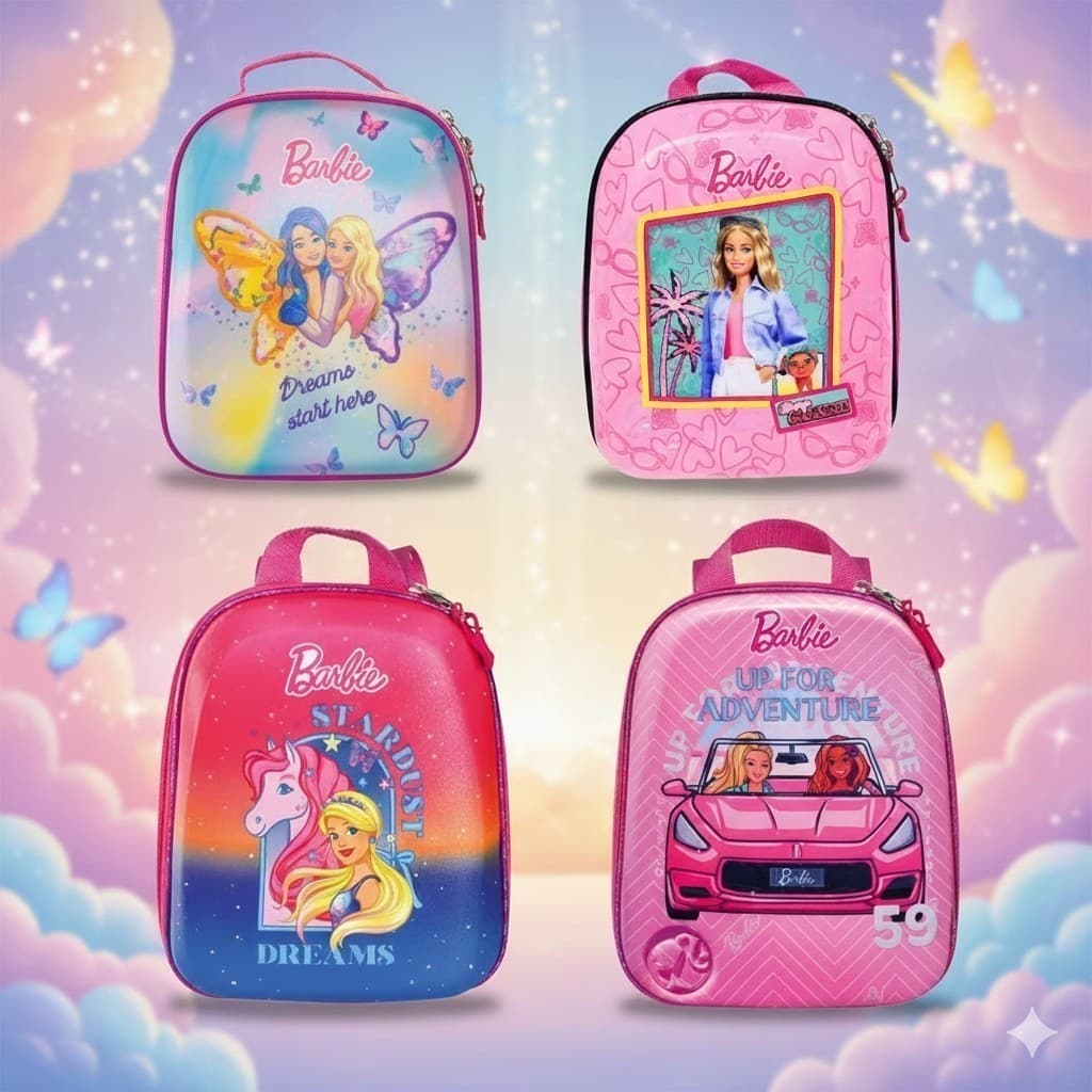 Mochila infantil barbie tamanho P rosa escolar passeio leve pratica resistente estilo