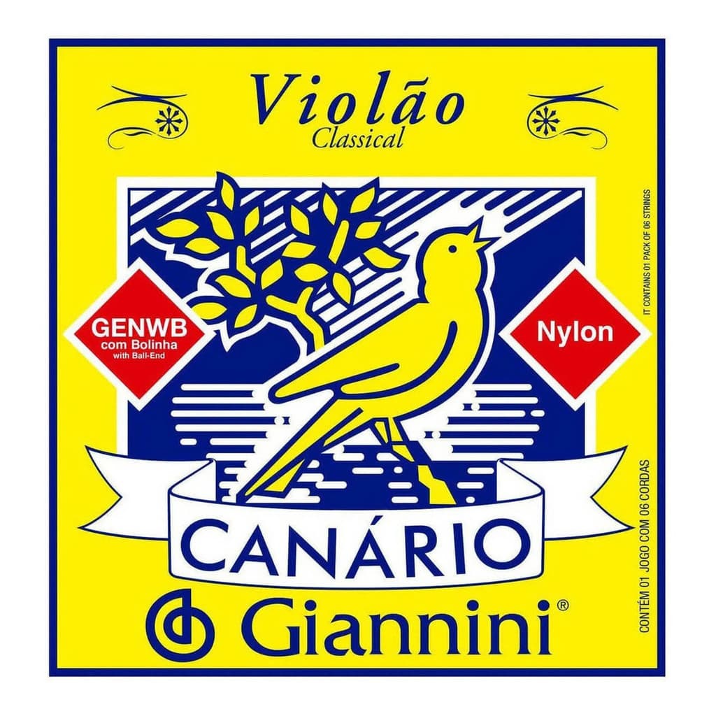 Encordoamento Giannini Canário para Violão Nylon C/ Bolinha