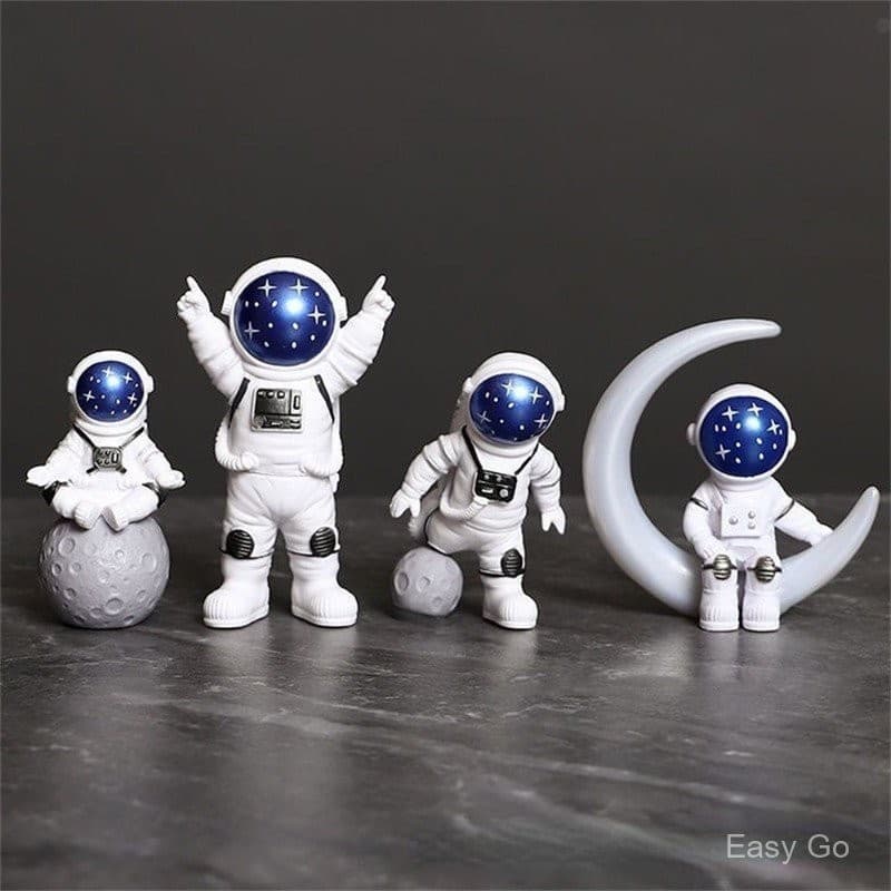 4 Pçs/set Astronauta Imagem Espaço Brinquedo De Plástico Educação desktop Modelo De Decoração De Bolo Para Casa Das Cria