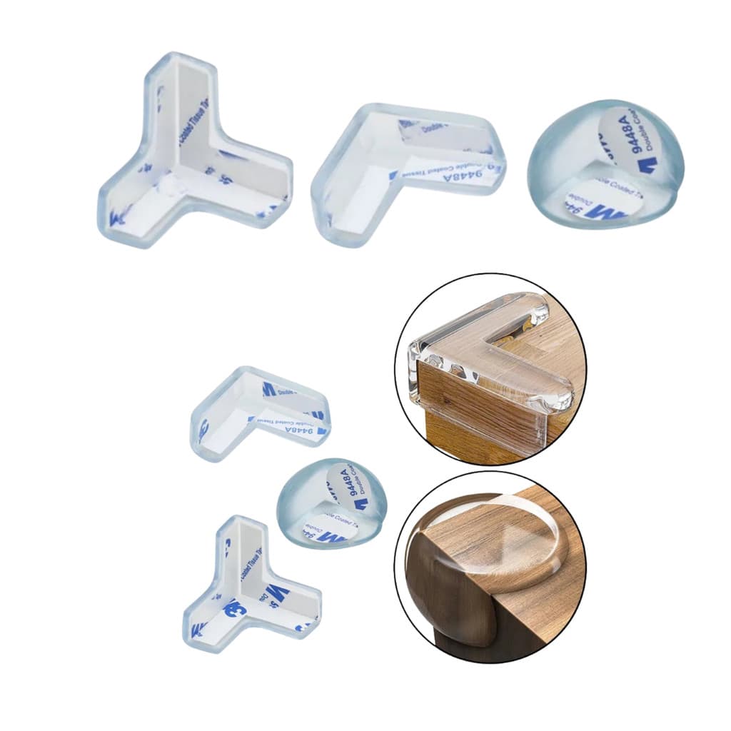 Kit 10 Protetores de Quina em Silicone para Móveis, Cantoneira de Segurança Infantil