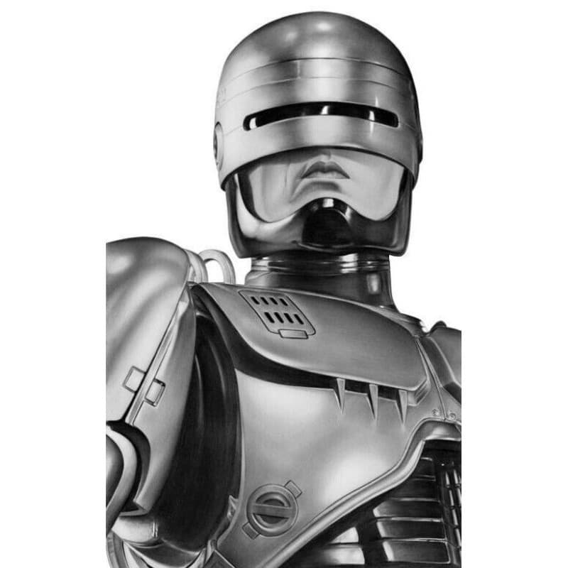 QUADRO DECORATIVO PLACA MDF-ROBO COPE PRETO E BRANCO