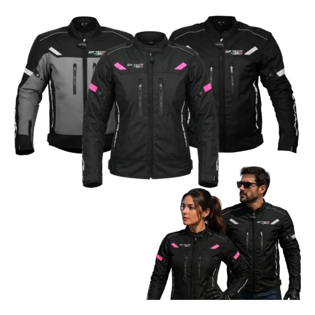 Jaqueta De Motoqueiro Gp Tech Essence 2 Motociclista Confortavel Impermeavel C/ Proteção