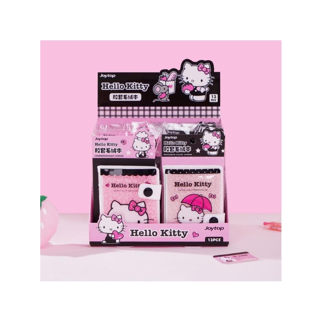 Olá Kitty capa de borracha caderno de pelúcia 72K Cultural criativo bloco de notas manual estudante caderno kt periféric