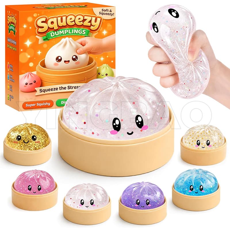 Bolinhos De Glitter Com Vaporizador , Brinquedo Fofo Para Alívio Do Estresse , Pão Cozido No Vapor Macio E Lento