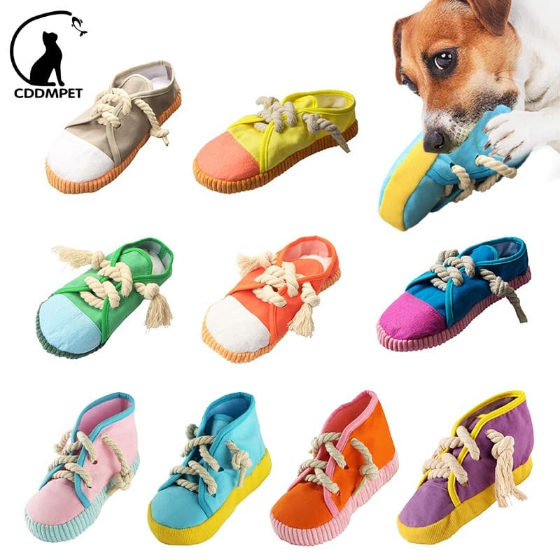 Sapatos Em Forma De Brinquedo Cachorro Para Cães Mastigar Animais De Estimação Squeaking