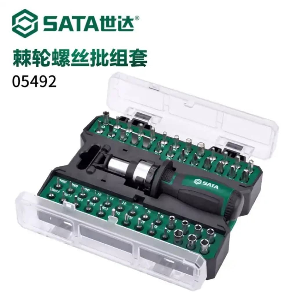Chave de fenda SATA (SATA) 53 peças conjunto de chave de fenda catraca-Mini conjunto de soquete pequeno 05492 precisão