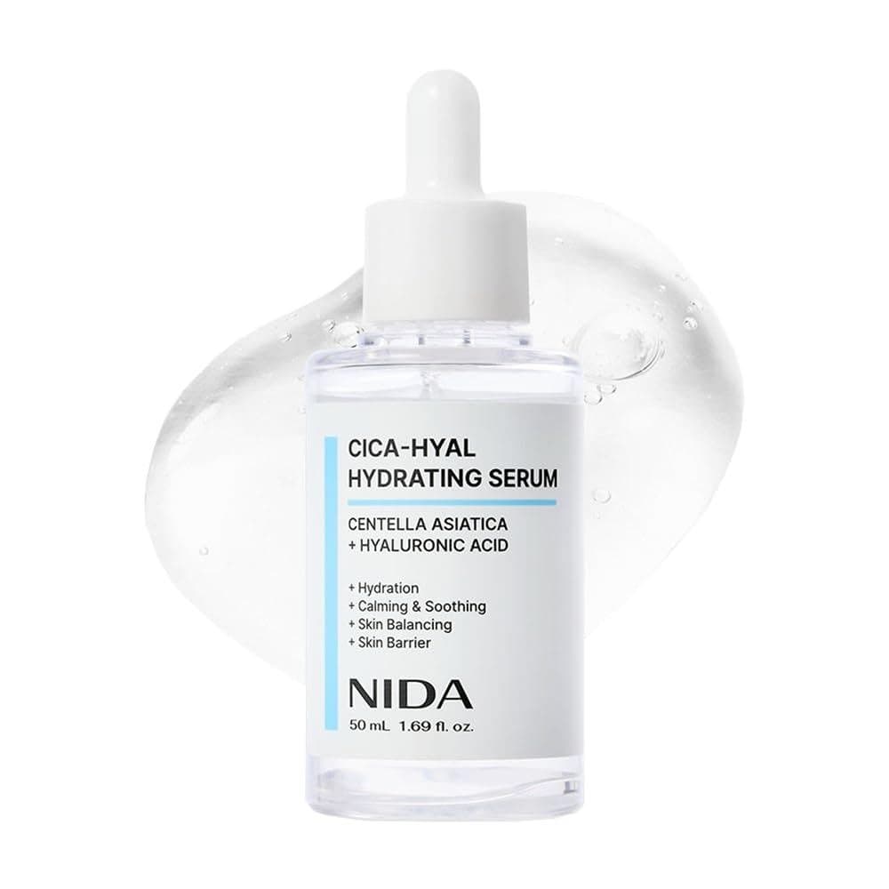Sérum Hidratante NIDA Centella |   Centella Asiática, Ácido Hialurônico |   Hidratação, Ação Calmante e Suavizante, Equi