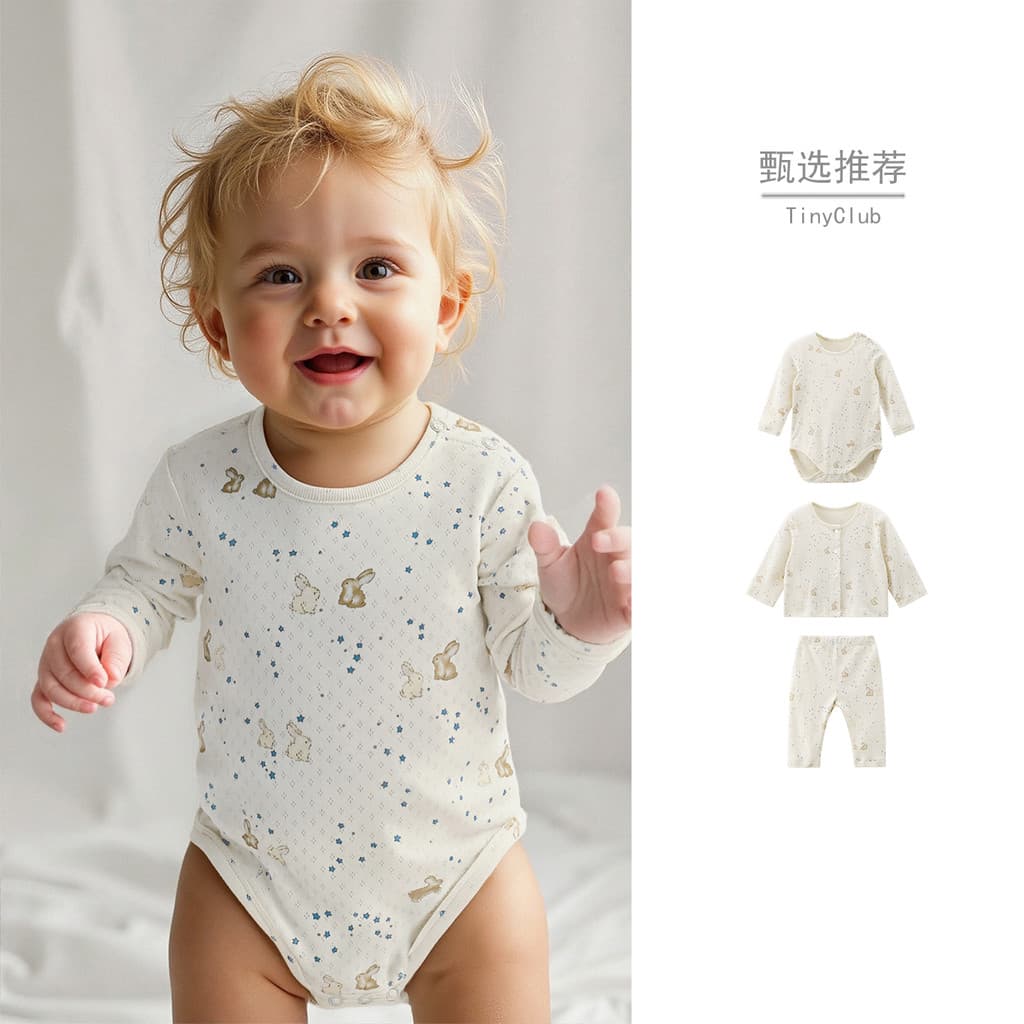 Primavera roupas do bebê de manga comprida roupas de bunda primavera outono bonito puro algodão bebê de uma peça triângu