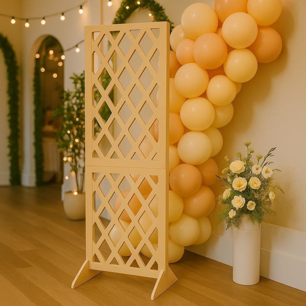 Kit com 2 Painel Decorativo Treliça em MDF Tamanho G Desmontável 2 Partes Móvel Decorativo para Festas PROMOÇÃO