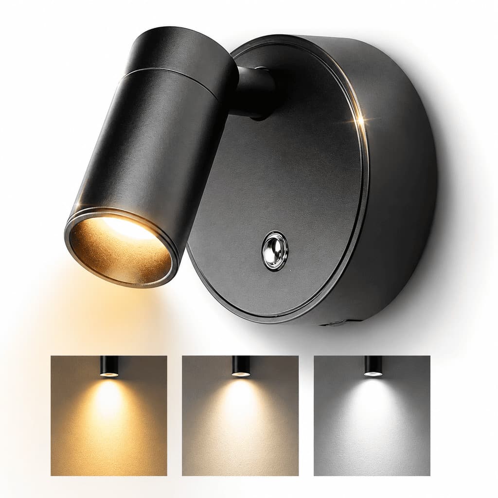 Kit 2 ou 1 Luminarias De Parede Led Sem Fio Recarregavel Usb Luminaria De Mesa E Armario Premium
