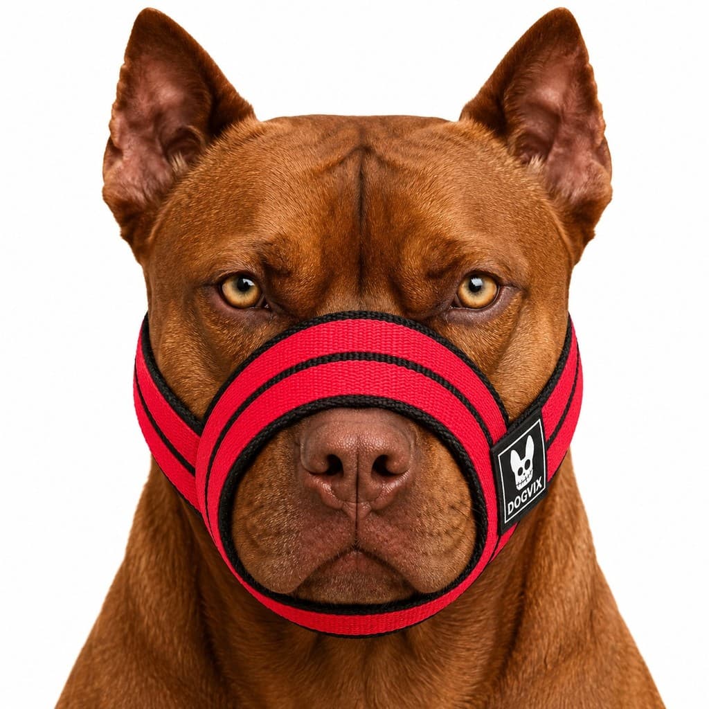 Focinheira Confortável Cachorro Pitbull Ajustável Confortável Resistente Cães Porte Médio Grande
