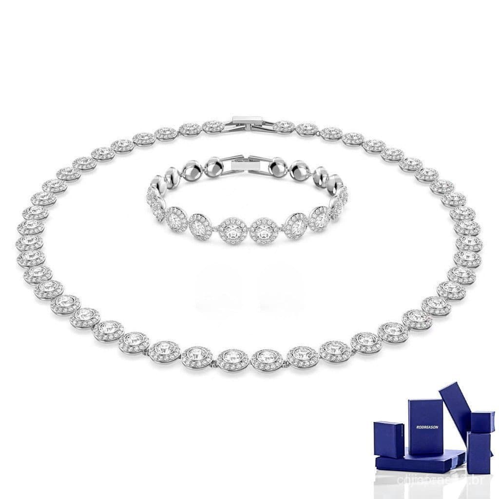 Joia Colar Para Mulheres Moda Diamante Pingente Cristal Presente