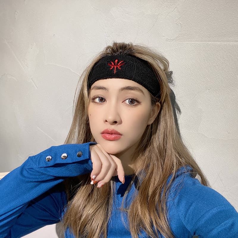 Material de toalha esportes bandana feminino elástico bandana influenciador único All-Match Headwear rua Outing INS na m