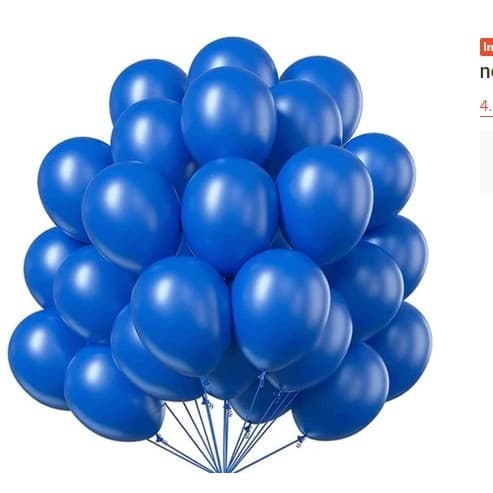 Bola Soprar Liso N.7 C/50 Azul Royal - Festball
