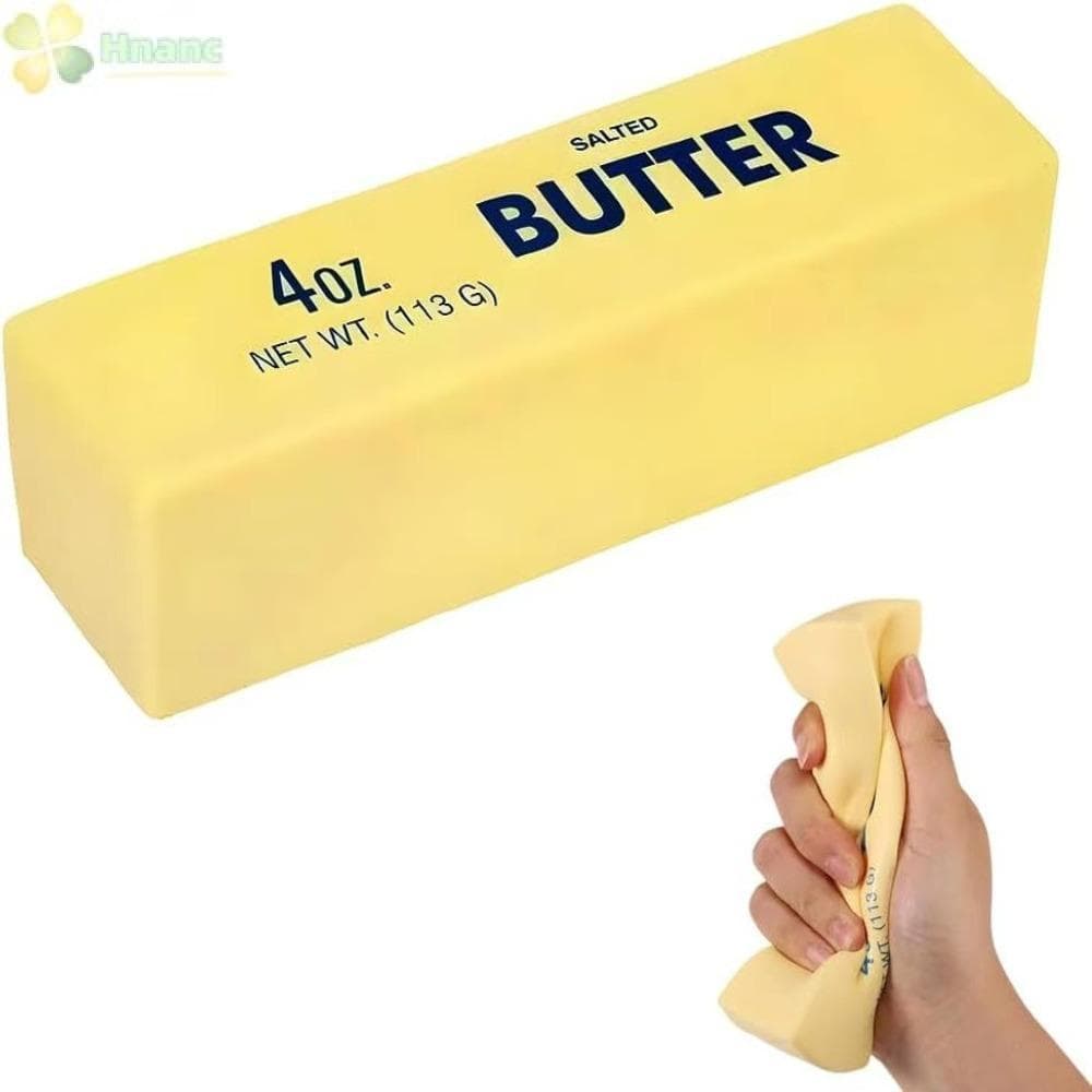 HNANC Manteiga Vara Espremer Brinquedo , Queijo Mão Relaxamento Pitada Alívio Do Estresse Simulação Comida Fidget