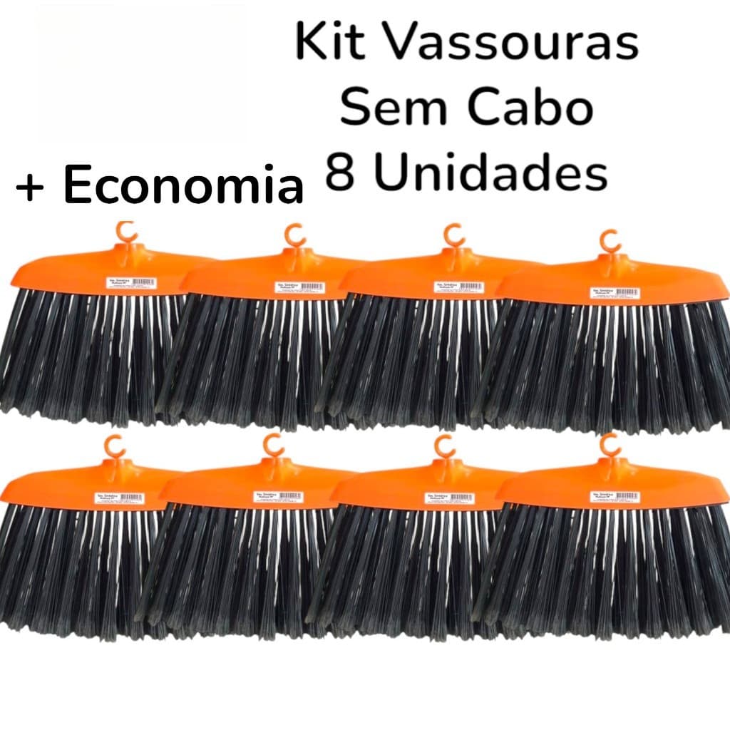 Kit 8 Vassouras Condor Sem Cabo Original Revenda Atacado De Fábrica