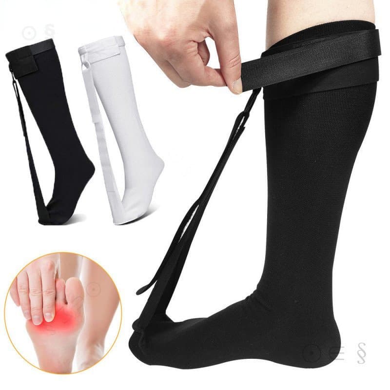 1 Conjunto de Meia Noturna Elástica para Fascite Plantar com Suporte - Para Alívio da Dor da Fascite Plantar e Tendinite