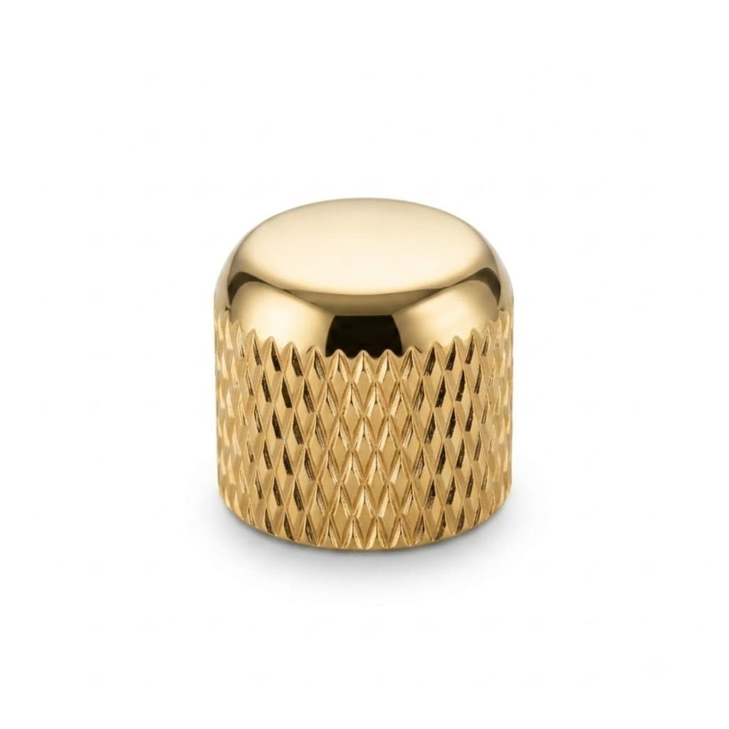 Knob Botao De Pressão Push-On Thida Avulso Dourado Para Guitarra e Contra Baixo Metal
