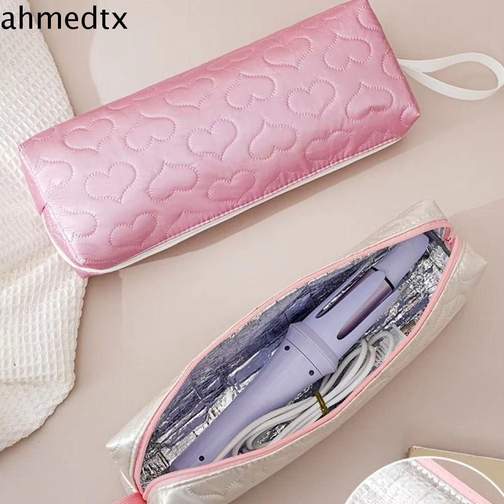 Bolsa De Armazenamento Para Secador De Cabelo AHMEDTXB , Com Alça De Couro PU Transporte De , Formato De Coração