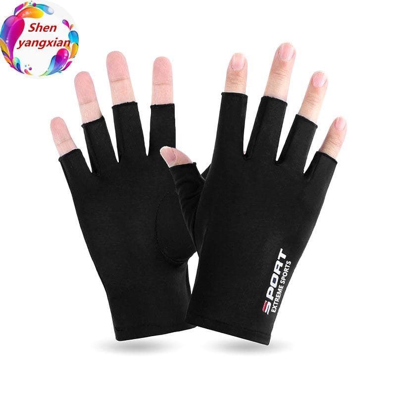 shenyangxian Anti-UV Masculino Feminino Luvas De Pesca Antiderrapante Primavera Verão Gelo Fresco Respirável Ciclismo Es
