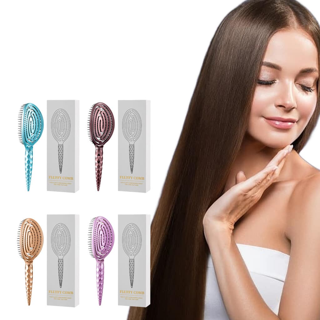 Diamante alça longa oco pente série oco respirável diário fácil cuidado Natural fofo suave estilo cabelo