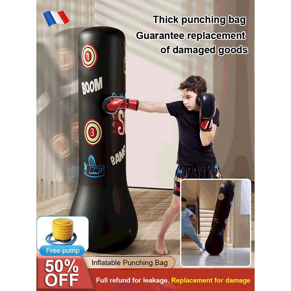[Descompressão Divertida] Columna De Boxeo Inflable Equipo De Descompresión De Sacos De Arena Boxe/Inflável/Treino
