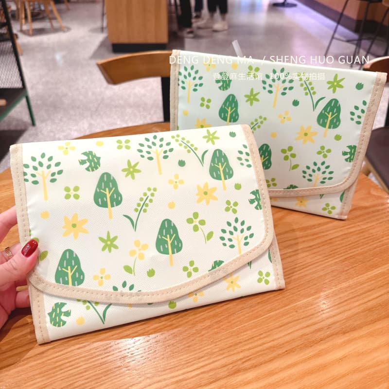 Japonês único estilo Showa pequeno fresco titular do cartão de grande capacidade saco de armazenamento de documentos tit