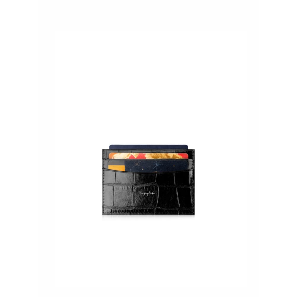 INJOYLIFE Porta-cartões com padrão de crocodilo, peça única, presente elegante, carteira para namorada, pequena, leve, u