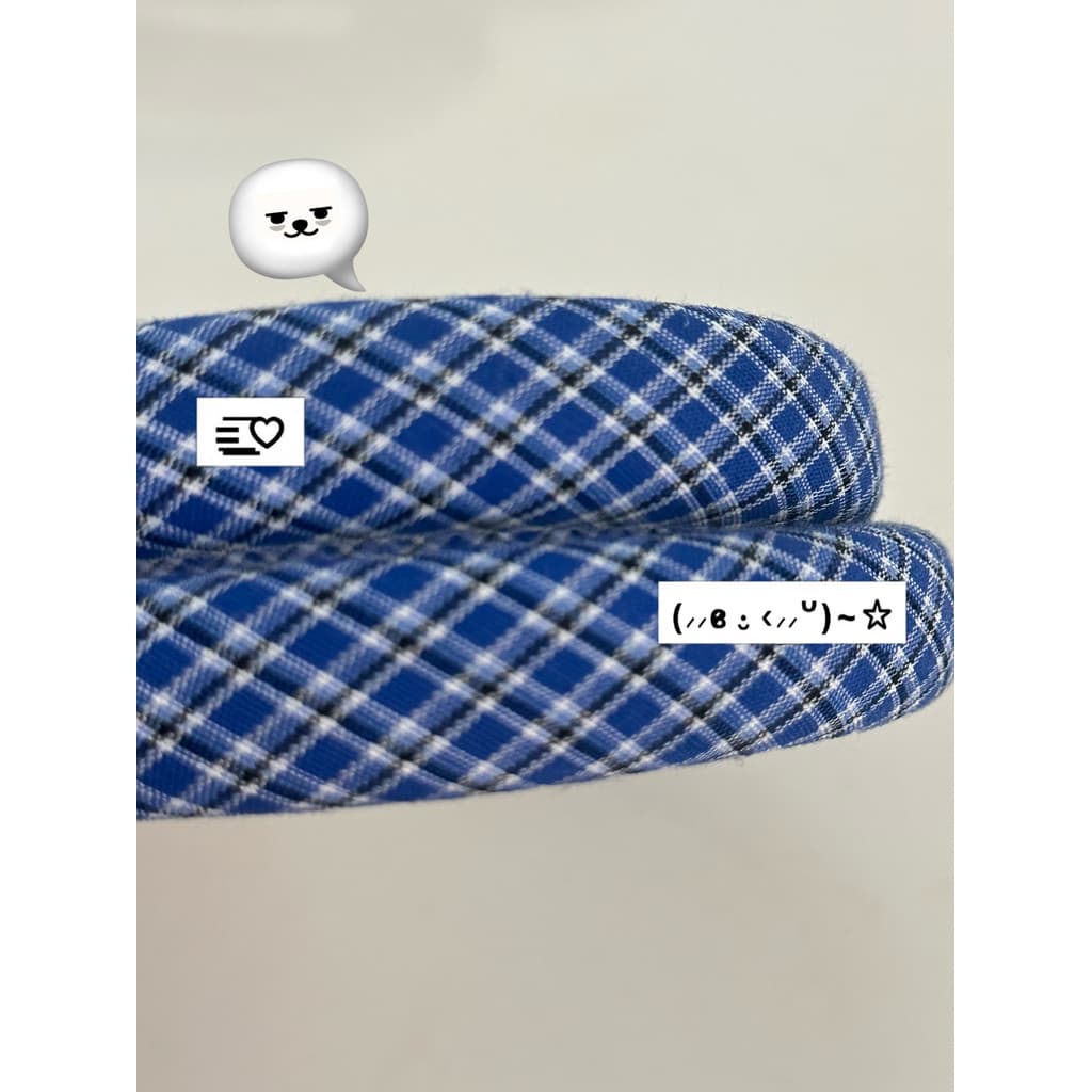 Eu estilo estudantes do ensino médio feminino americano!Novo estilo azul marinho xadrez bandana feminina alta bandana Al