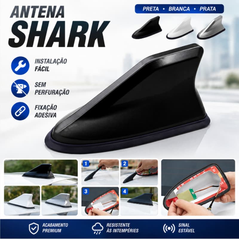 Antena Shark AM FM Para Carro/Estabilidade De Sinal Fácil Instalação Várias Cores Universal De Telhado Para Modelo