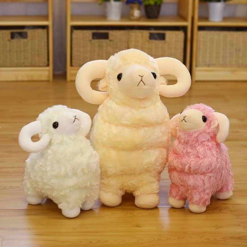 Simulação pequena ovelha bonito pequena lã brinquedo de pelúcia Alpaca boneca cabra presente natal menina