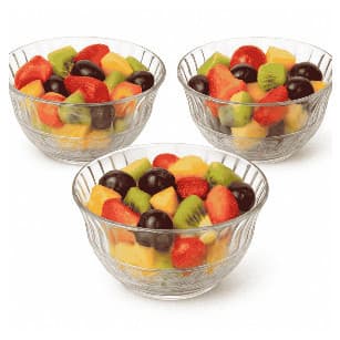 Kit 3 Tigelas Sobremesa Vidro Alexa 250ml Pote Sobremesa Taça Doce Sorvete Salada Fruta Bowls