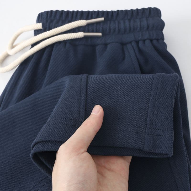 Azul Marinho Premium!300g pesado azul escuro sarja algodão esportes Shorts americano Casual All-Match calças cortadas ma