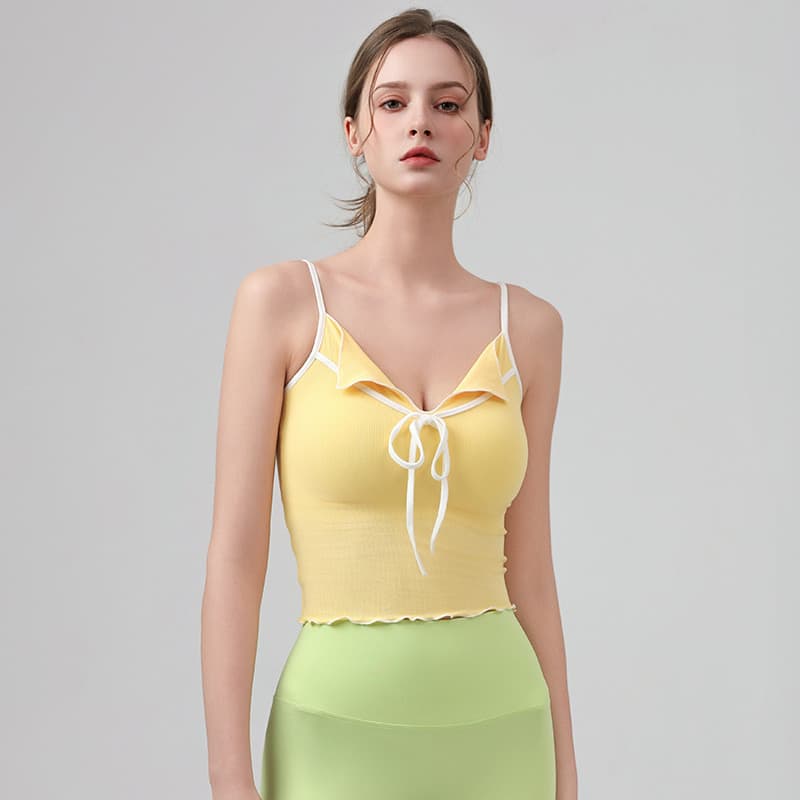 Roupa íntima esportiva de baixa intensidade, alças finas, roupa externa, sutiã de ioga, colete de Fitness, equipamento d