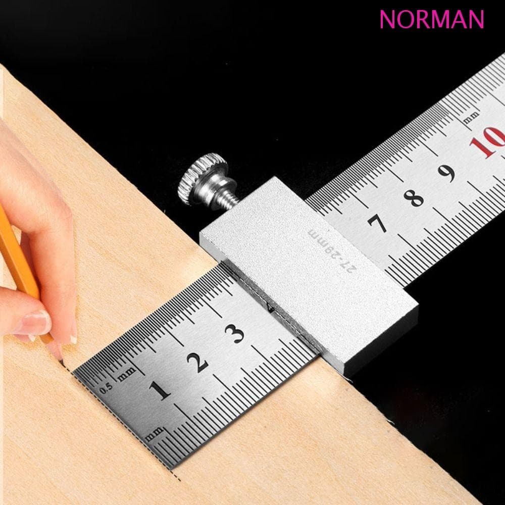 Régua De Aço Para Carpintaria NORMAN , Medidor De Reta Resistente À Corrosão De Carpinteiro De Metal , Bloco Preciso