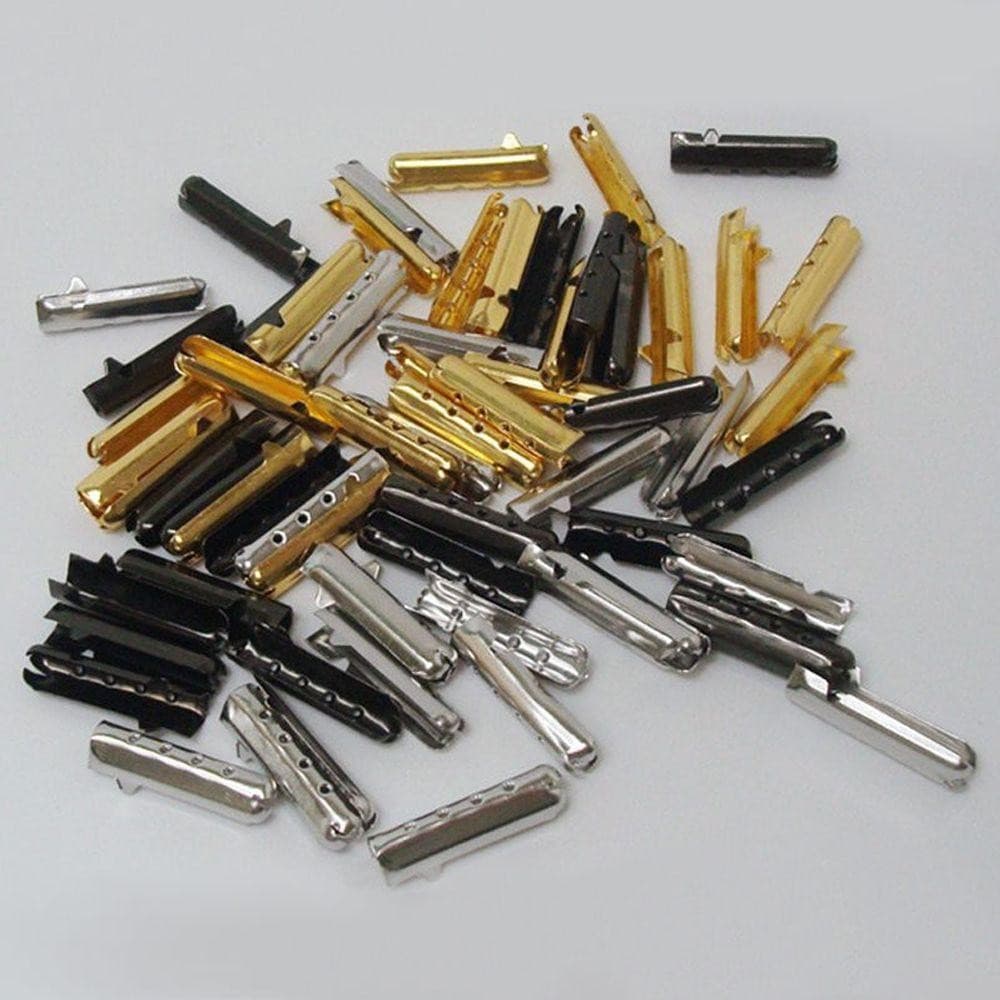 PEONYQ 50 Peças De Cadarços Para Reparo De Termina Unsex DIY De Metal Ponta De Aglets De Bala