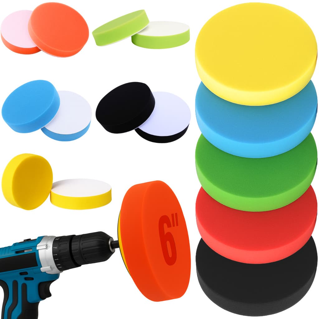 Kit 5 Boinas Espuma 6 Polegadas 150mm Polimento Automotivo Corte Refino Lustro KP4