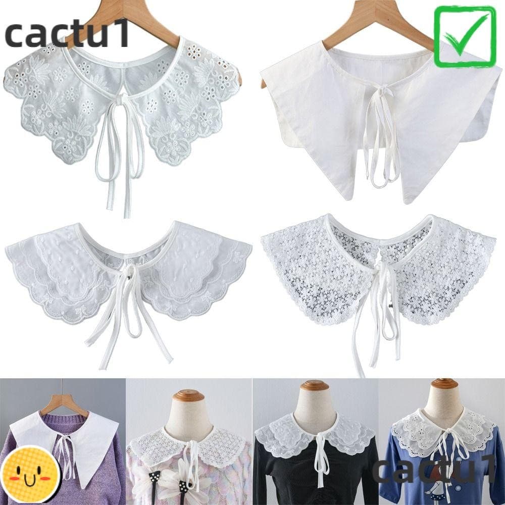 CACTU Colar Falso , Gola Falsa Destacável De Algodão DIY , Lenço De Pescoço , Capa Feminina , Meninas